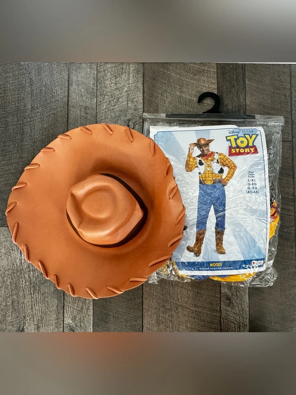 Spirit Halloween Costume , Adult Woody Jumpsuit Costume - Toy Story L/XL. - Picture 2 of 9